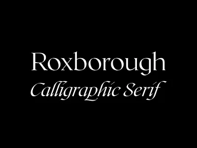 Roxborough CF calligraphy serif font book calligraphy clean connary fagen delicate font display expressive feminine font lettering motion multilingual romantic font serif typeface vintage