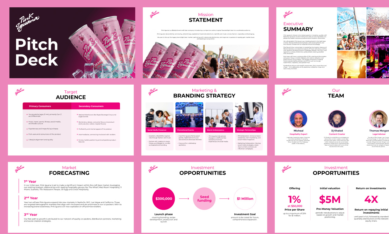 Example of Custom Presentations & Pitck Decks