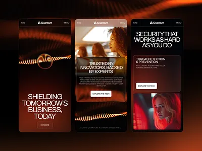 Website design for cybersecurity company - Quantum cybersecurity cybersecuritydesign ui ux web webdesign website