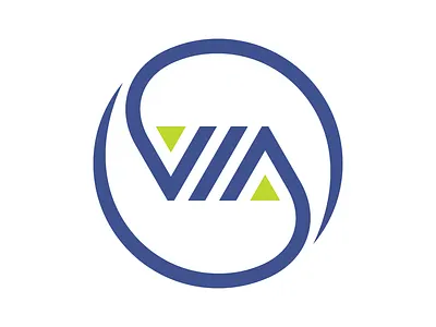 VIA wordmark monogram logo special branding for sale buy company courier fleet for sale logistics logo monogram moving premade purchase ready made route shipping special store transportation vehicles via wordmark