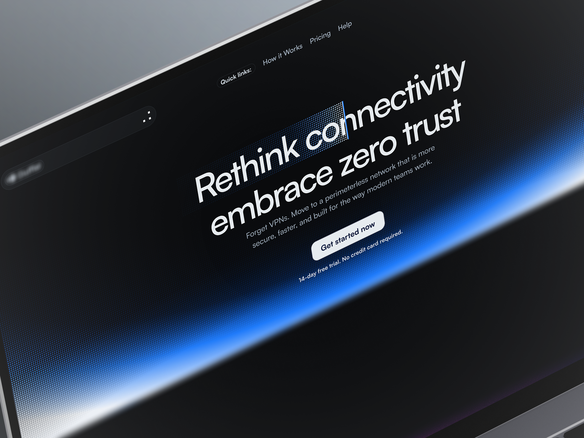 Homepage Hero#1 (from [WEBGATE] UIKit) blue clean dark demo gradient hero modern navbar saas section startup tech template ui ux web design website white