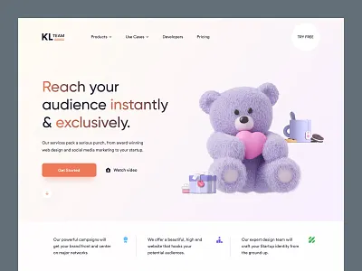 Reach Your Audience Instantly & Exclusively agency clean marketing startup web design website website design