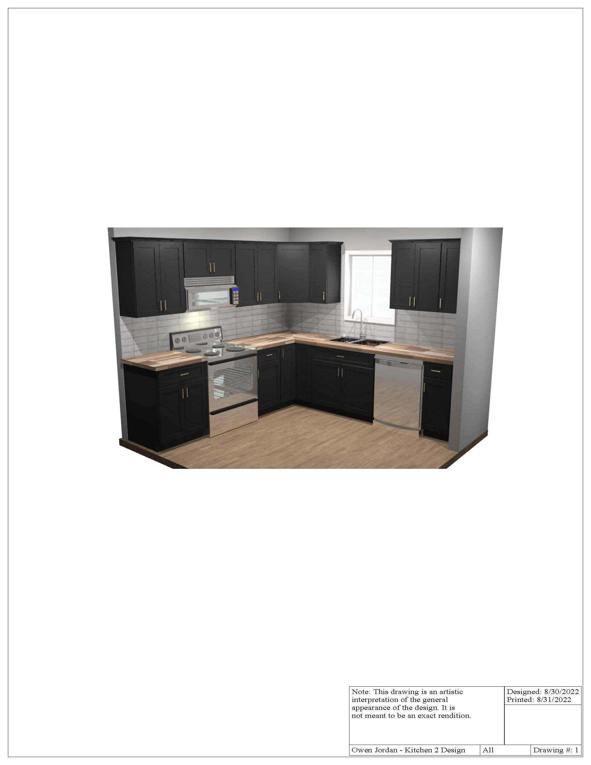 Kitchen Design - Temple 3d blueprint graphic design kitchen