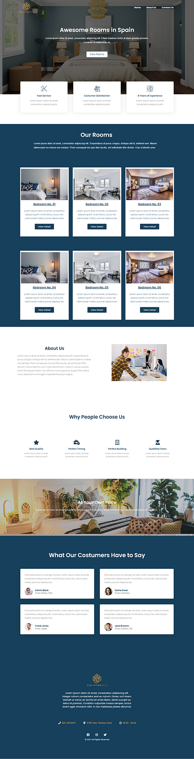 Coliving BCN figma ui web web design website design website development wordpress design