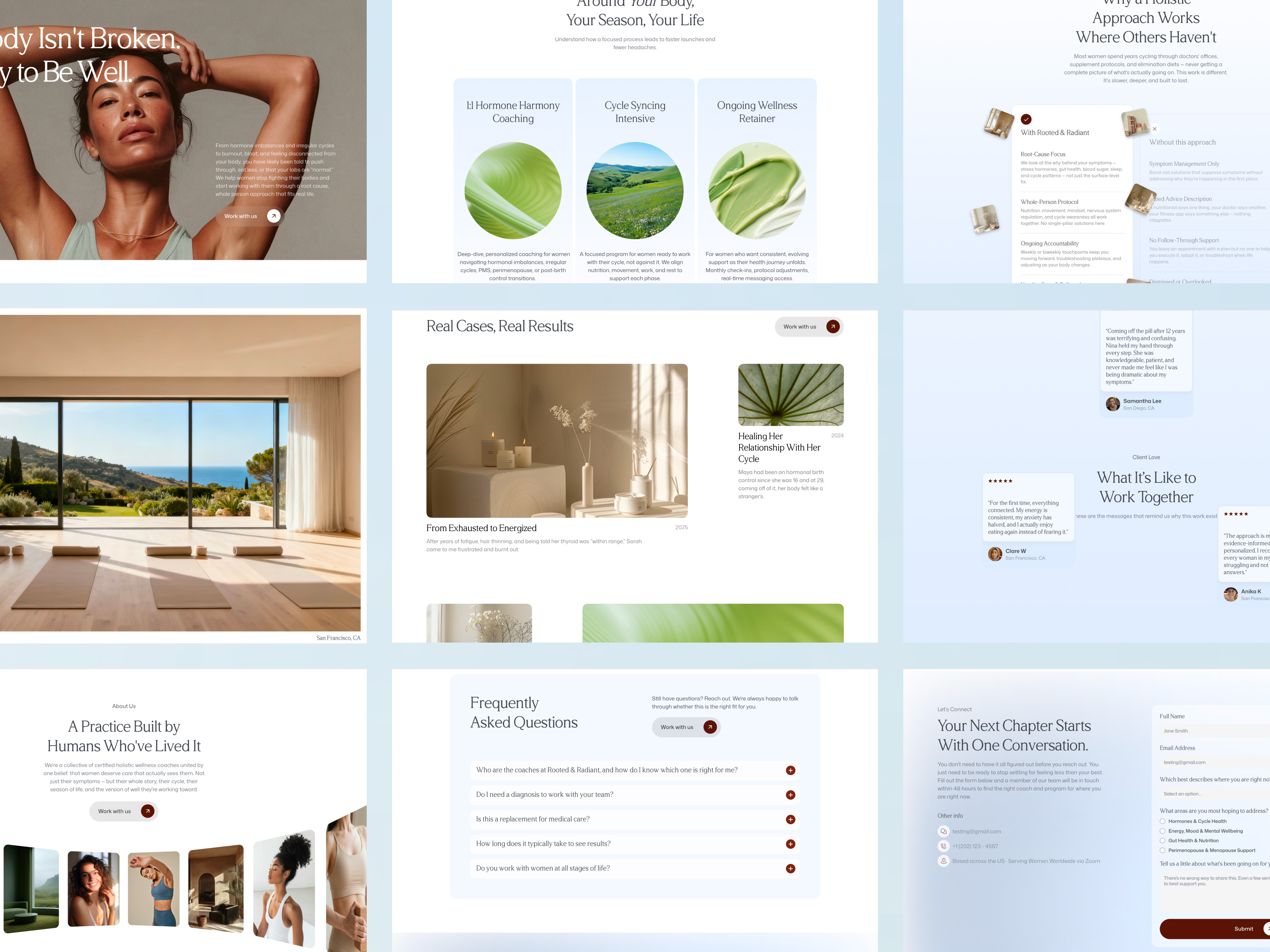 Example of Rooted & Radiant —  Women's Coaching Website Design