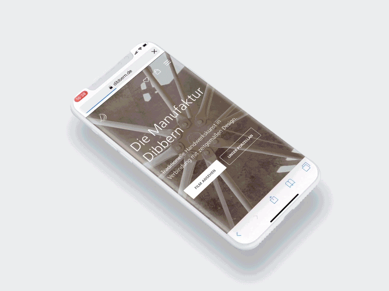 Dibbern — Mobile Color Bar animation color ecommerce interaction mobile navigation porcelain slider ui ux