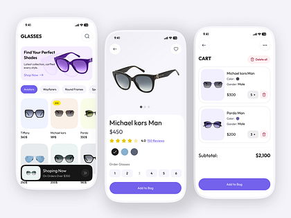Stylish Sunglasses eCommerce UI
