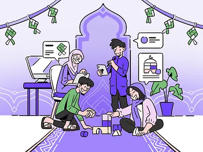 Happy Eid Fitr Mubarak 1447 H Illustration 1447 celebration character character illustration digital illustration eid al fitr eid mubarak eid mubarak illustration fitr flat design graphic design idul fitri ied fitr illustration islam islam illustration moslem mubarak ramadan illustration ramadhan