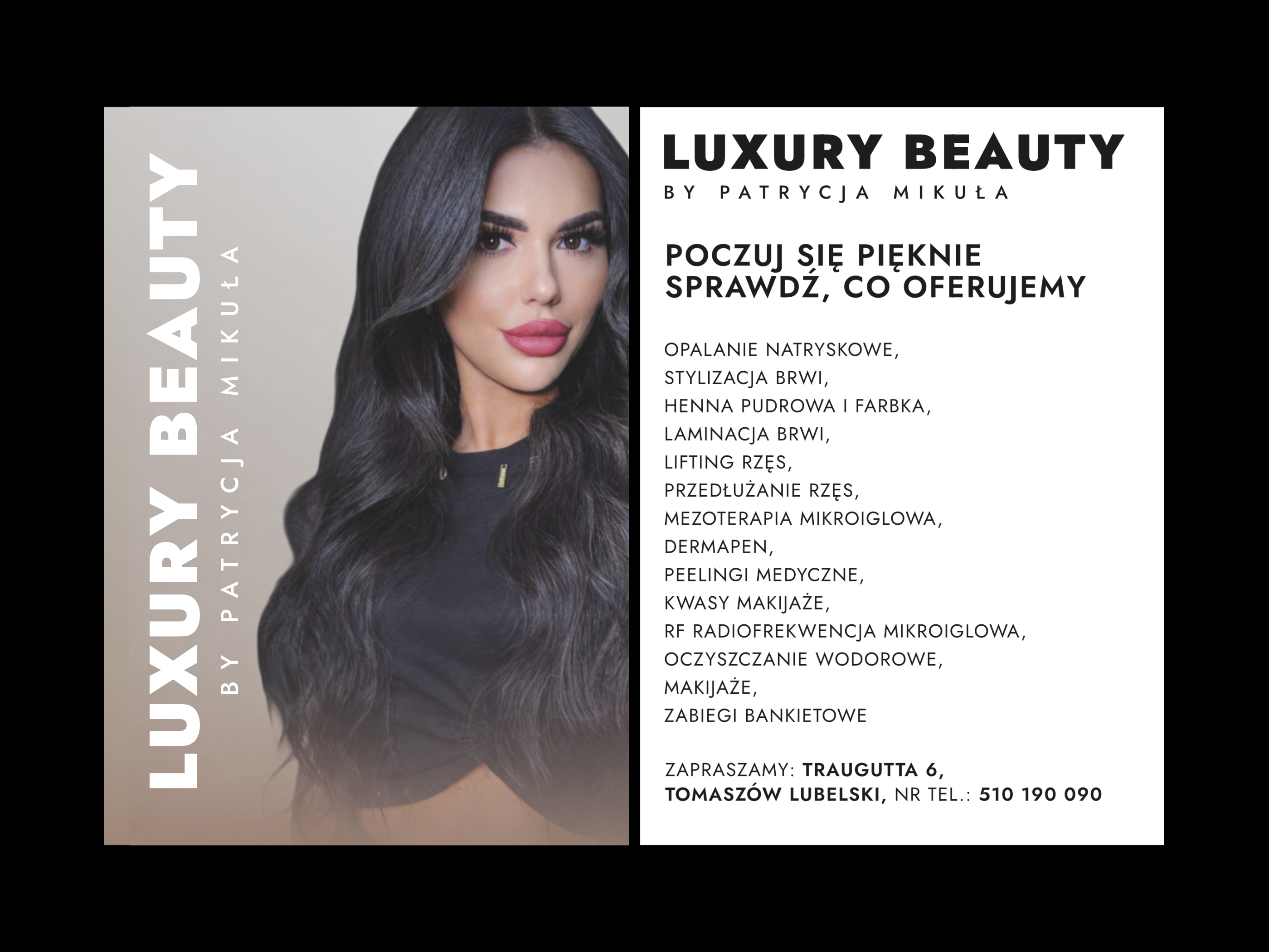 Luxury Beauty leaflet design graphic design leaflet logo print typography