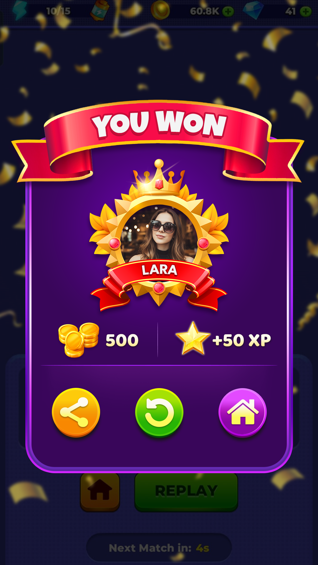 Ludo Game Winning Screen Popup adobe branding design game game screen graphic design ludo photoshop popup screen ui ux winning