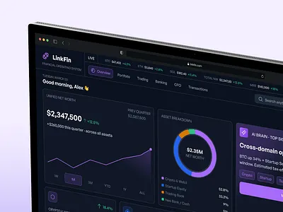 AI Fintech Dashboard UI | Crypto, Trading & SaaS Platform admin dashboard ai dashboard analytics dashboard crypto dashboard dark ui dashboard ui finance app fintech dashboard modern ui product design saas dashboard trading dashboard web3 design