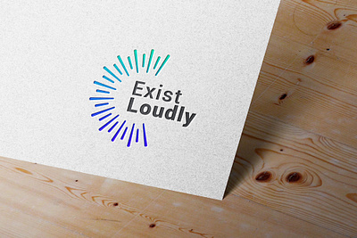 Exist Loudly Logo 3d animation app branding branding design exist graphic design illustration logo logo design loudly motion graphics ui ux vector