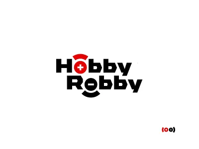 Hobby Robby battery black brand branding components design electronic font hobby identity illustration letter logo logotype red robby robot store
