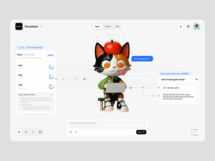 Nexaideas - AI Agent Visualization Interface Design