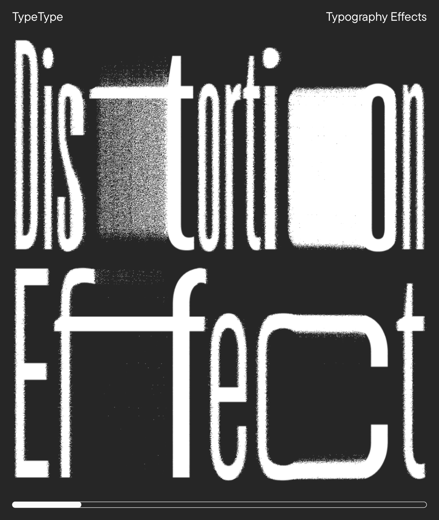 Typography Effects: Distortion branding design font font design illustration type type art typeface typetype typography ui