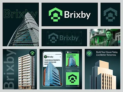 Brixby – Real Estate Logo Design agency animate logo animation brand identity branding building business house interface logo collection logo inspiration media motion graphics property real estate realtor saas startup ui ux