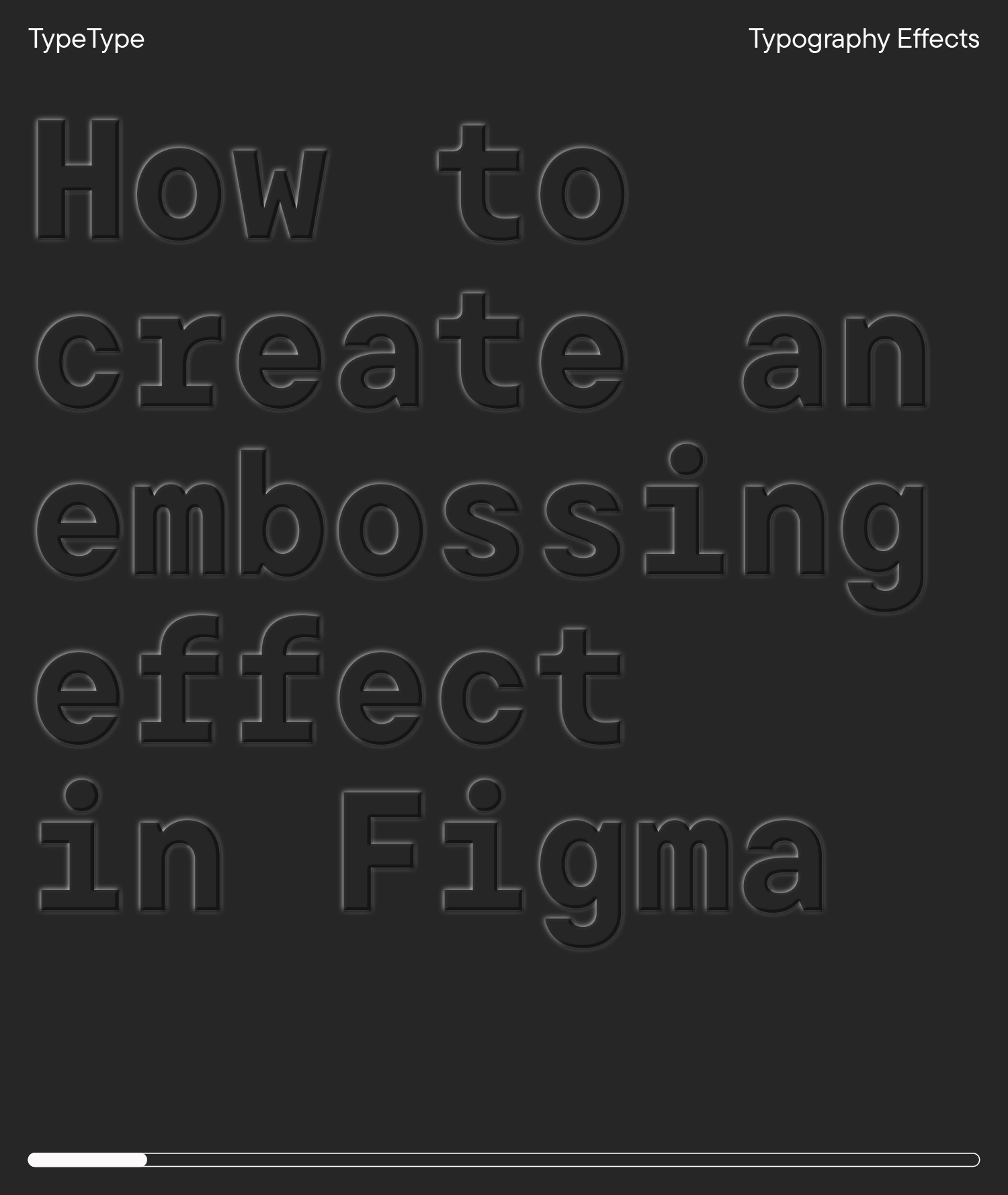 Typography Effects: Embossing 3d animation branding font graphic design logo motion graphics type typeface typetype typography ui