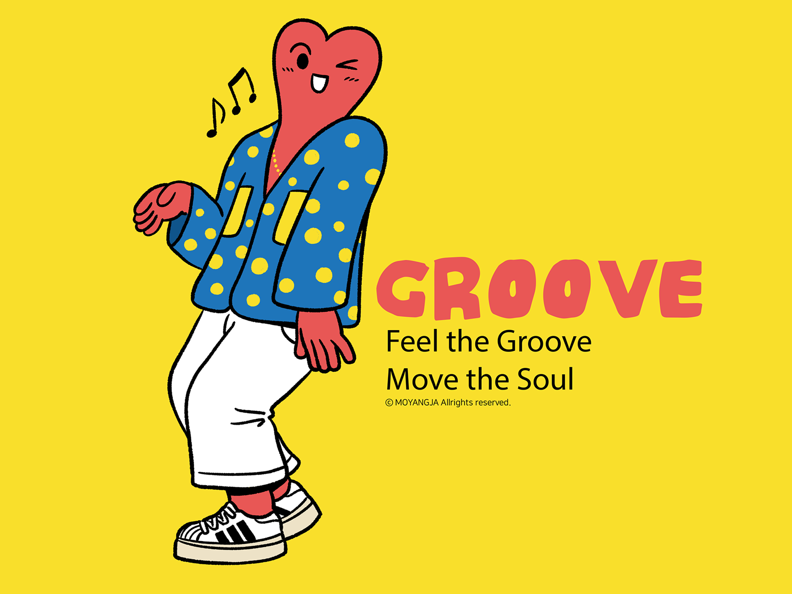 Feel the Groove : Character Illustration character character illustration dance groove illust illustration retro retro illustration