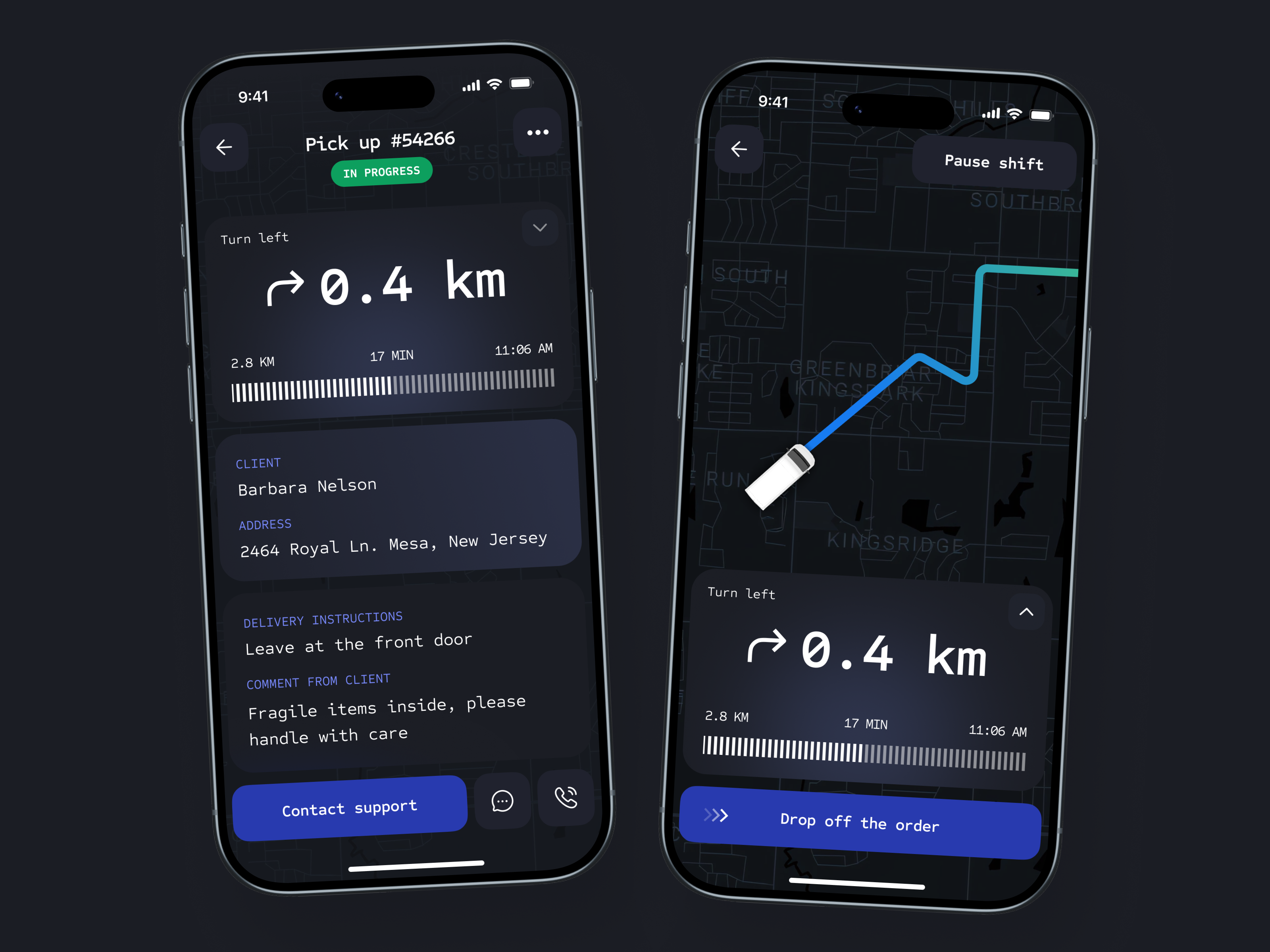Logistics Driver Delivery Mobile App Design
