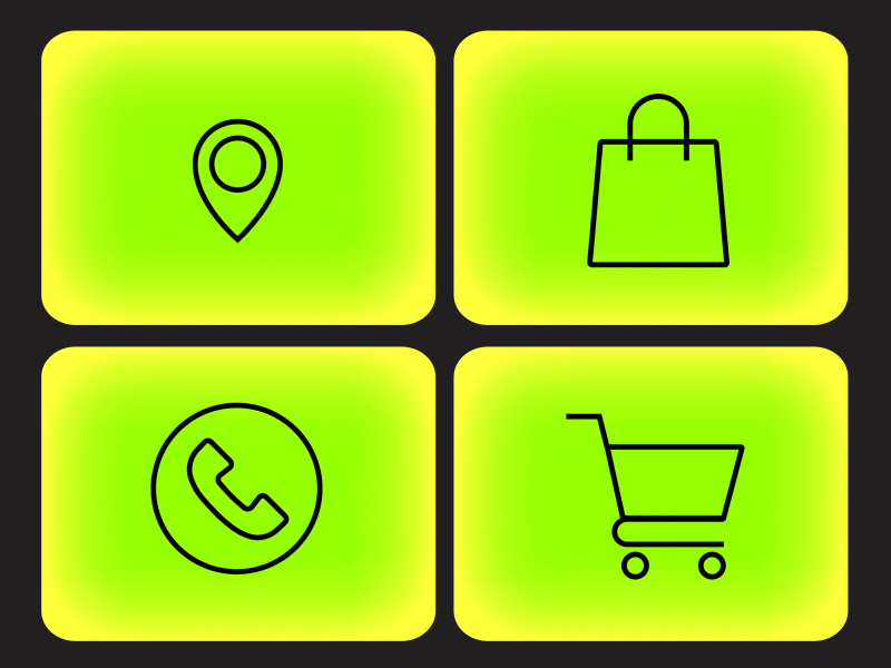 Animated icons for Market Website or App animation app design icon interactive logo lottie market motion graphics shop ui uiux web design