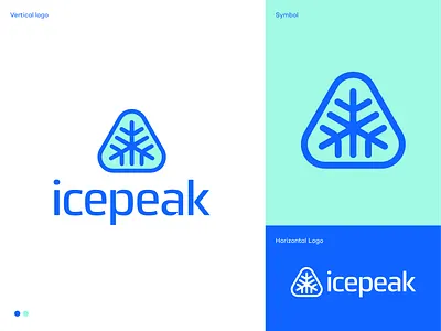 Icepeak Logo Design ai algorithm analytics branding clean creative data ice logo logodesign logodesigner mark modern peak simple snow startup sustainability symbol
