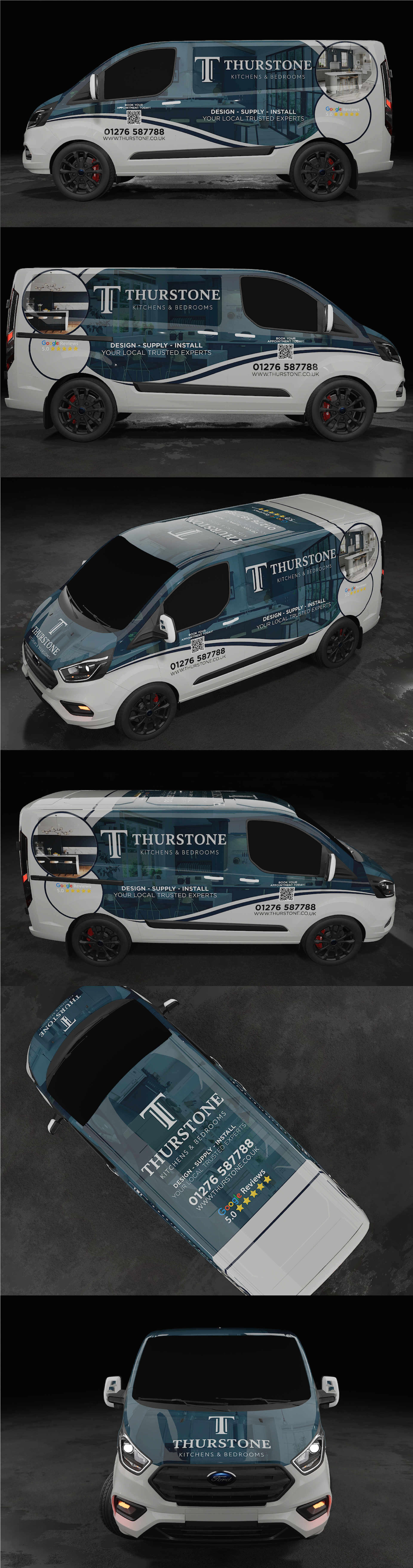 THURSTONE KITCHENS & BEDROOMS I WRAP branding car wrap creative wrap graphic design innovative wrap van wrap wrap