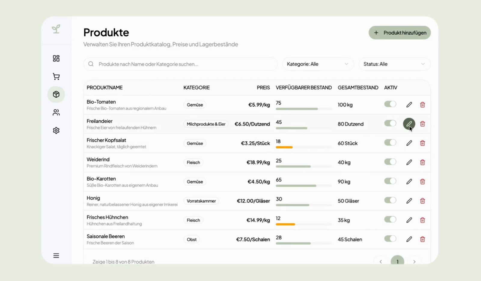 Order Management for Farmers