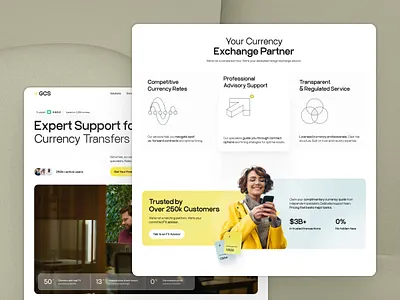 FX Transfer Website Design ✸ Fintech cards clean interface cta currency transfer financial platform fintech hero image icons landing page minimal ui minimalist product design responsive ui saas saas design ui ui design ux ux design web design