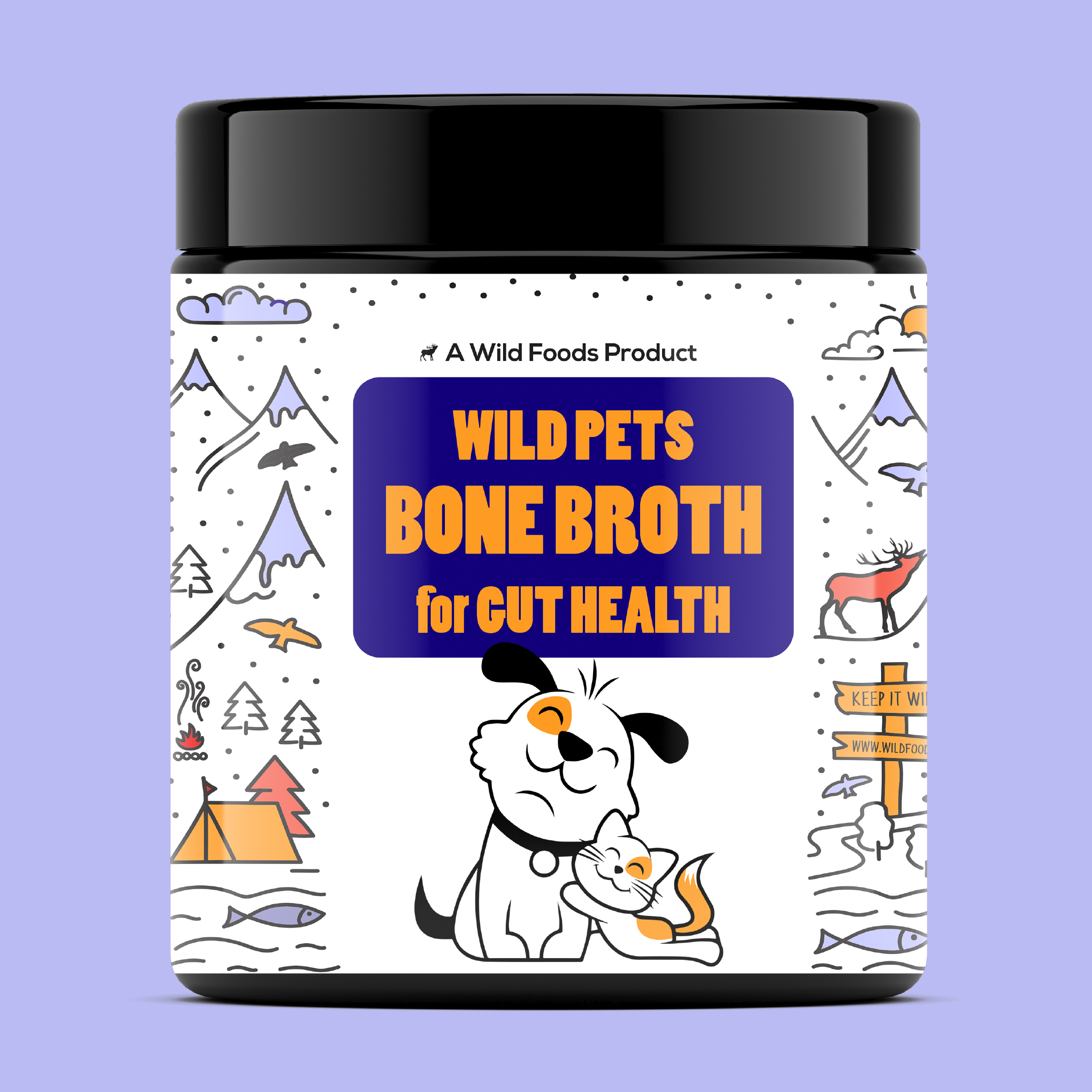 Pet Product Packaging Design PETS BONE BROTH for GUT HEALTH bone broth packaging brand identity cat food packaging dog food packaging eco packaging food packaging functional pet food graphic design gut health illustration label design modern packaging natural pet products organic pet food pet food packaging pet wellness premium packaging product packaging supplement packaging wellness branding