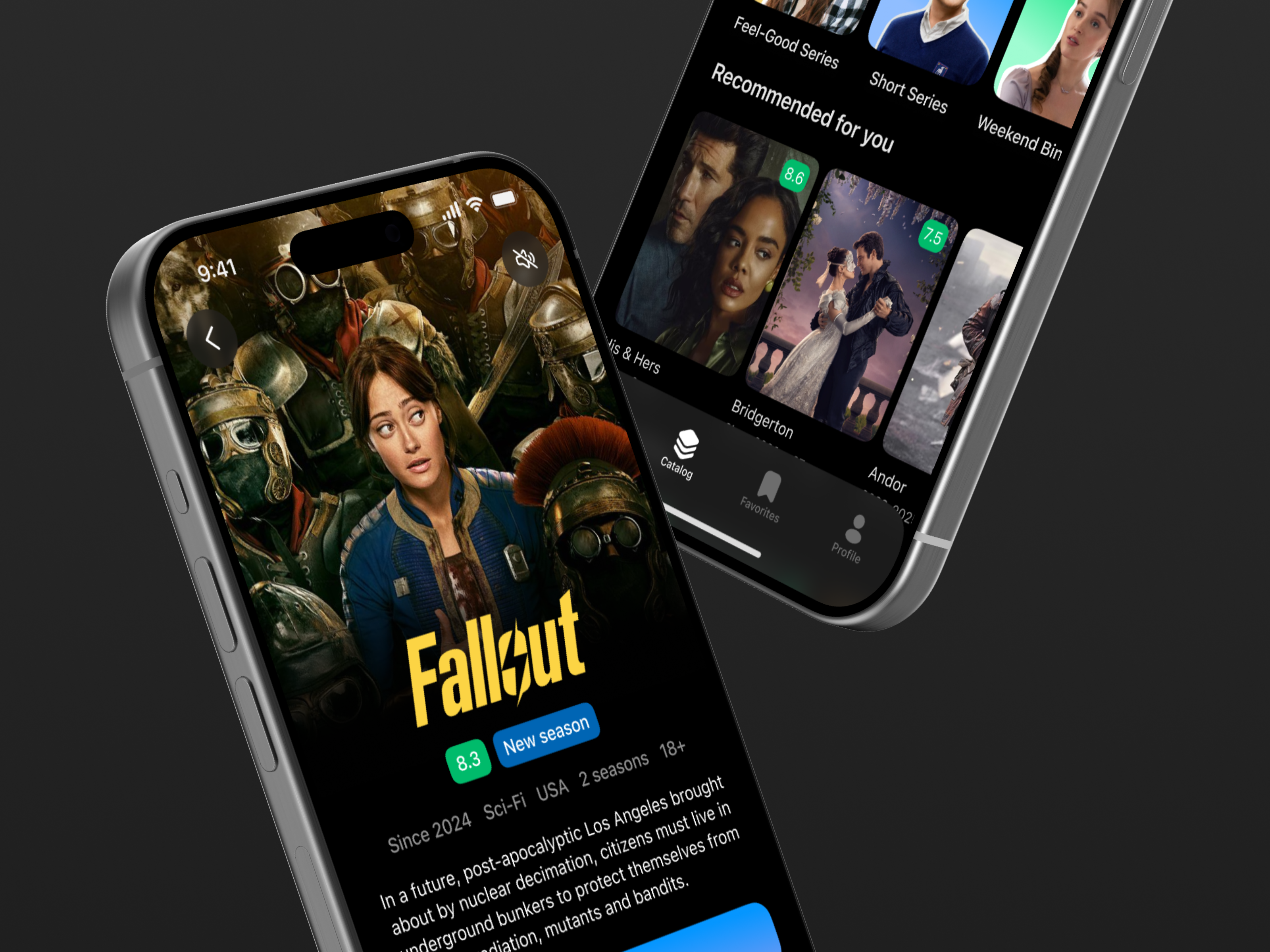 Streaming App UI — Binge Watching Experience dark ui entertainmen film interface design ios mobile app series app streaming app tv shows ui