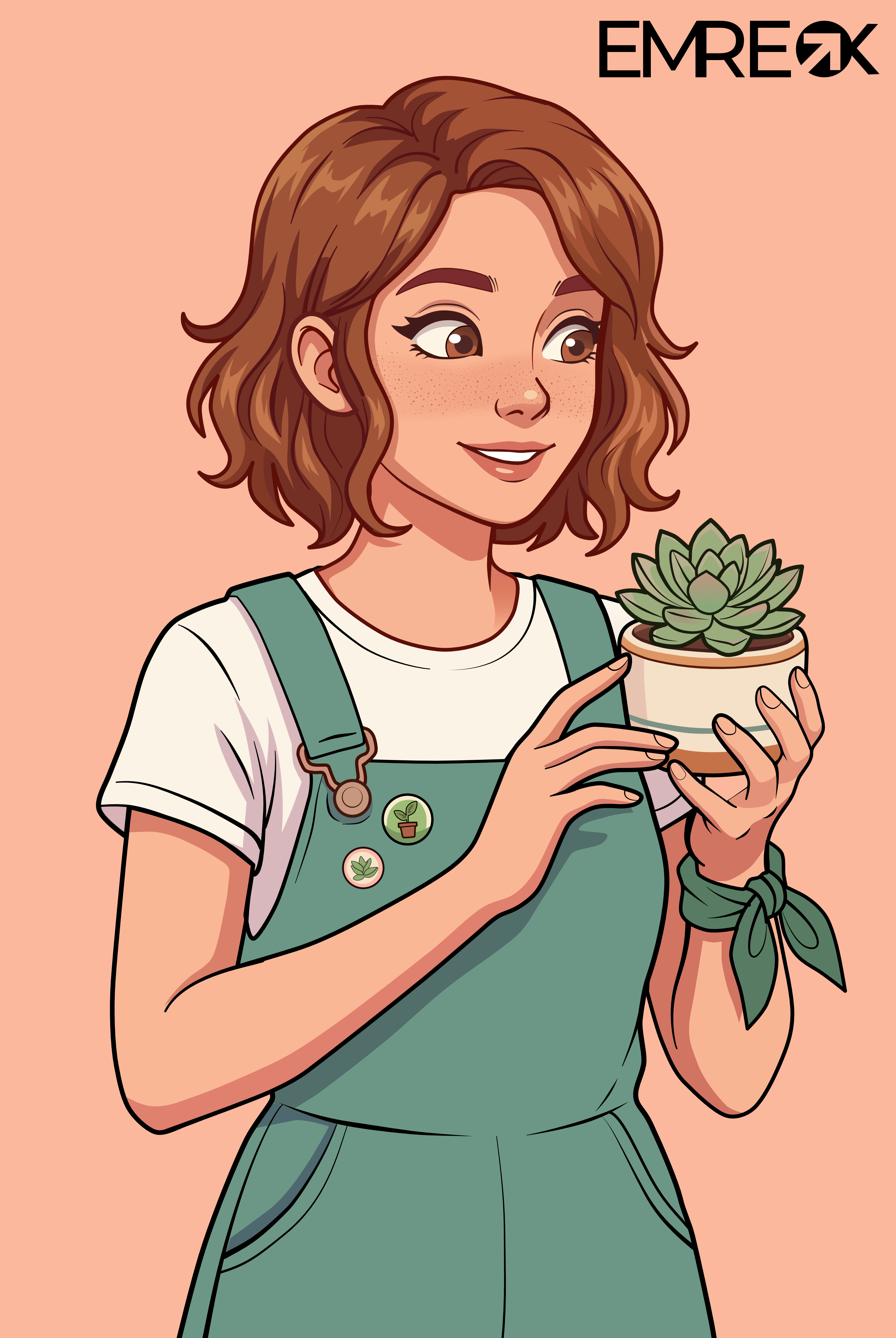 Florist affinity art character design digitalart draw graphic design illustration