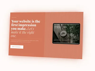 Hero Section — Services Page hero section ribbed glass service page ui web design