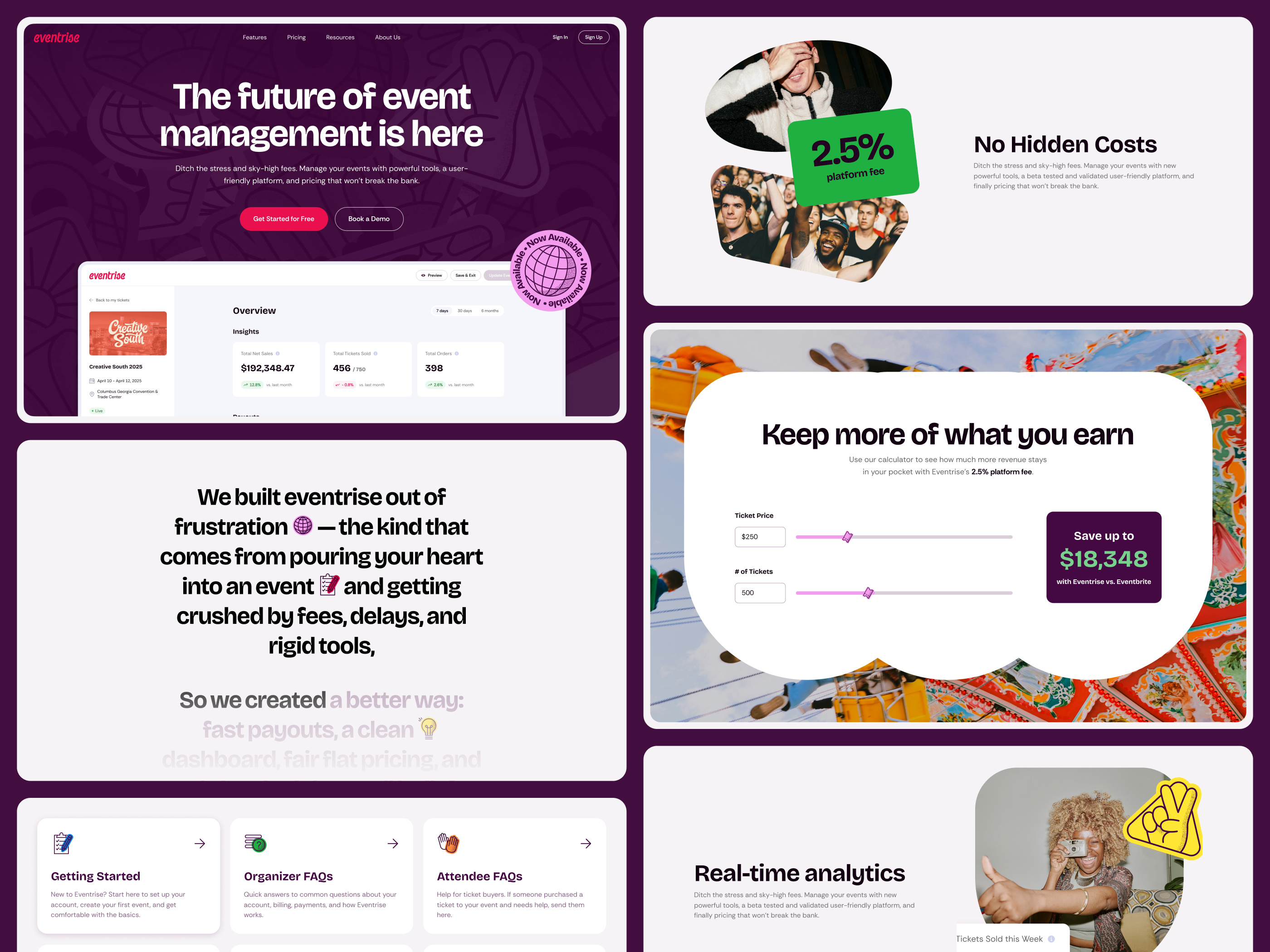 Example of Eventrise Marketing Website