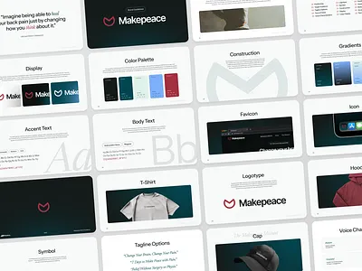 Makepeace — Brand Guidelines | Masterly animation brandguidelines brandidentity branding colorpalette designsystem graphic design illustration infobusiness infoproduct logo mobile design motion graphics typography ui uiux ux visualidentity wellness