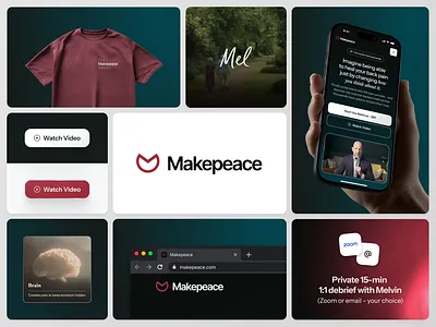 Makepeace — Brand Applied Across Products | Masterly brandidentity branding brandingsystem infobusiness infoproduct merchandise mobiledesign productdesign visualidentity wellness