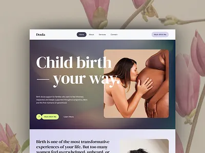Doula - Holistic Pregnancy Maternity Coach & Childbirth Care Web baby childbirth doula fertility gynecology healthcare holistic coach holistic pregnancy maternity midwife obstetrician pregnancy pregnancy coach spring template ui ux website woman women health