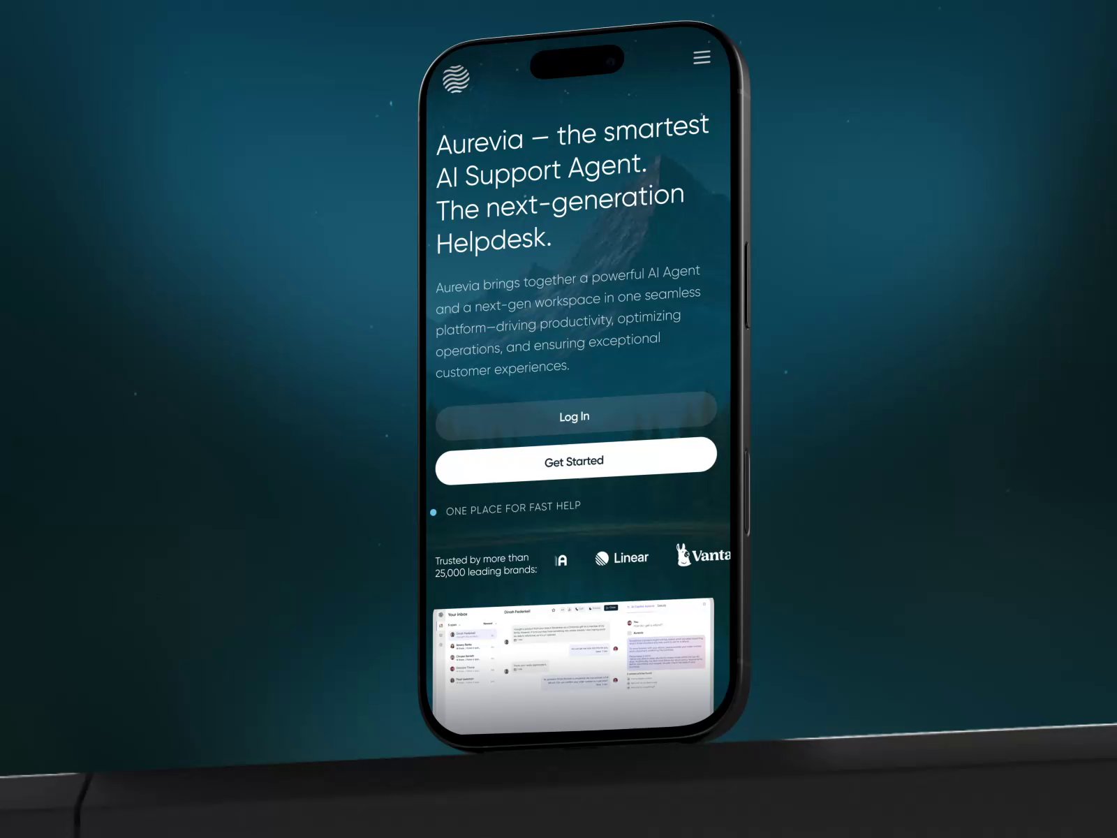 Aurevia - AI Support Agent | SaaS Website Design