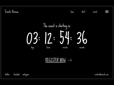Countdown Timer - Dark Theme countdown countdown timer countdown timer daily ui daily ui dailyui dark theme figma landing page timer ui ui design ux design