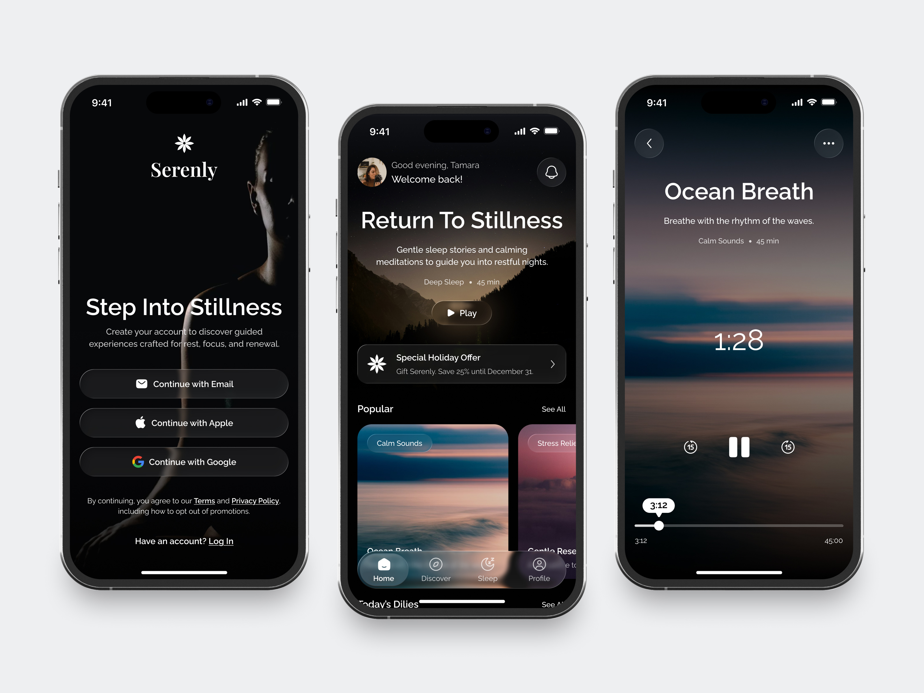 Example of Meditation iOS App