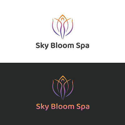 Spa Logo app branding bloom branding design fly graphic design illustration lady logo logo design sky spa spa logo ui ux vector