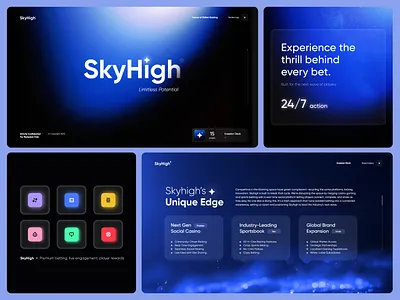 Skyhigh Casino Branding branding casino digital design sky ui
