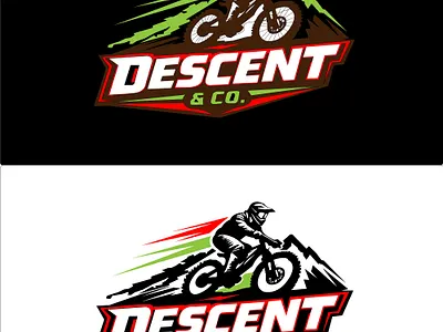 Bold Downhill Bike Logo app branding design graphic design illustration logo typography ui ux vector