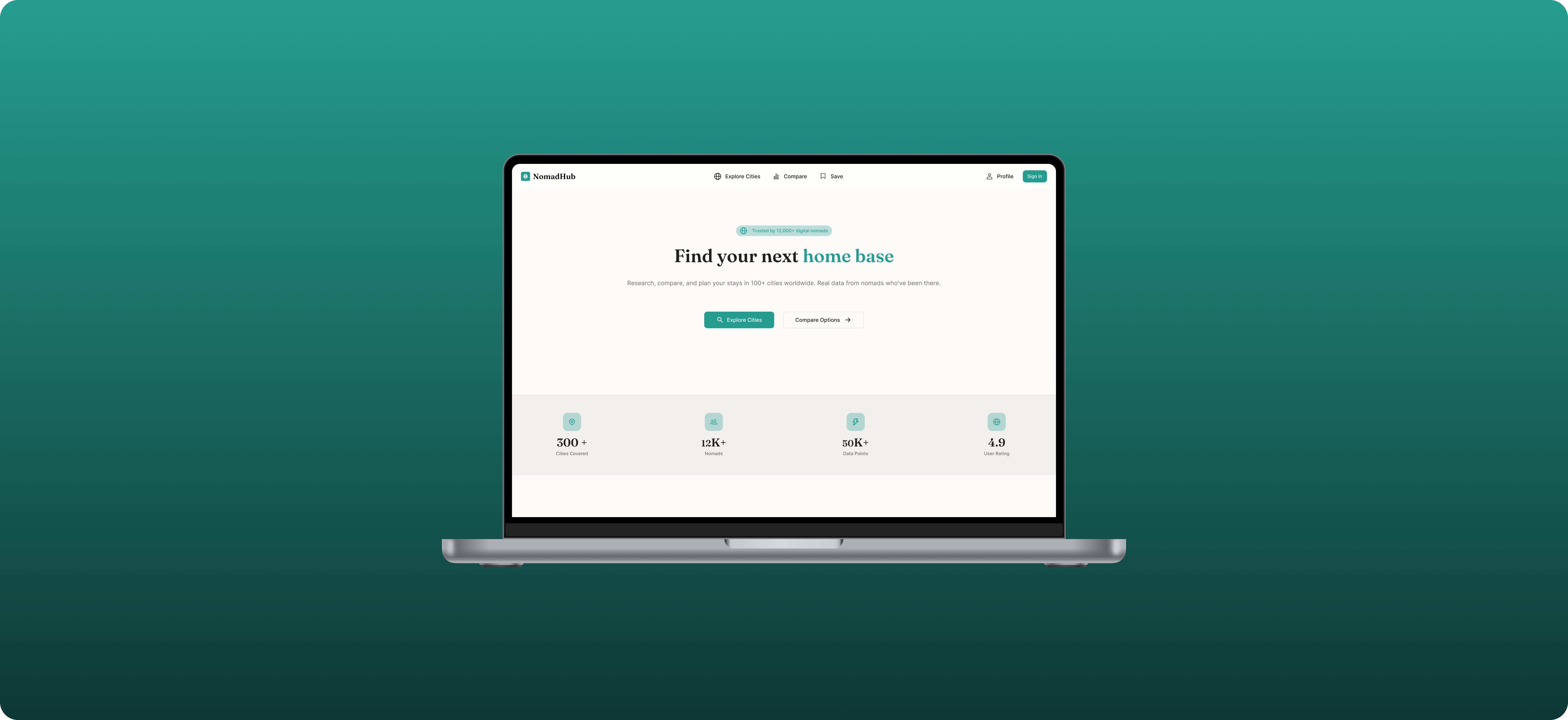 NomadHub — Web Platform figma graphic design nomad product design study ui ux webdesign