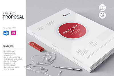 Minimal Proposal | 20 Pages | Word | InDesign 2023 agency annual annual report brochure brochure 2023 business business brochure company company profile corporate identity indesign portfolio print printable project proposal report template