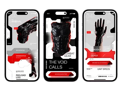 Survive The Void — futuristic app concept 3d animation app concept design graphic design ios mobile motion graphics ui ux