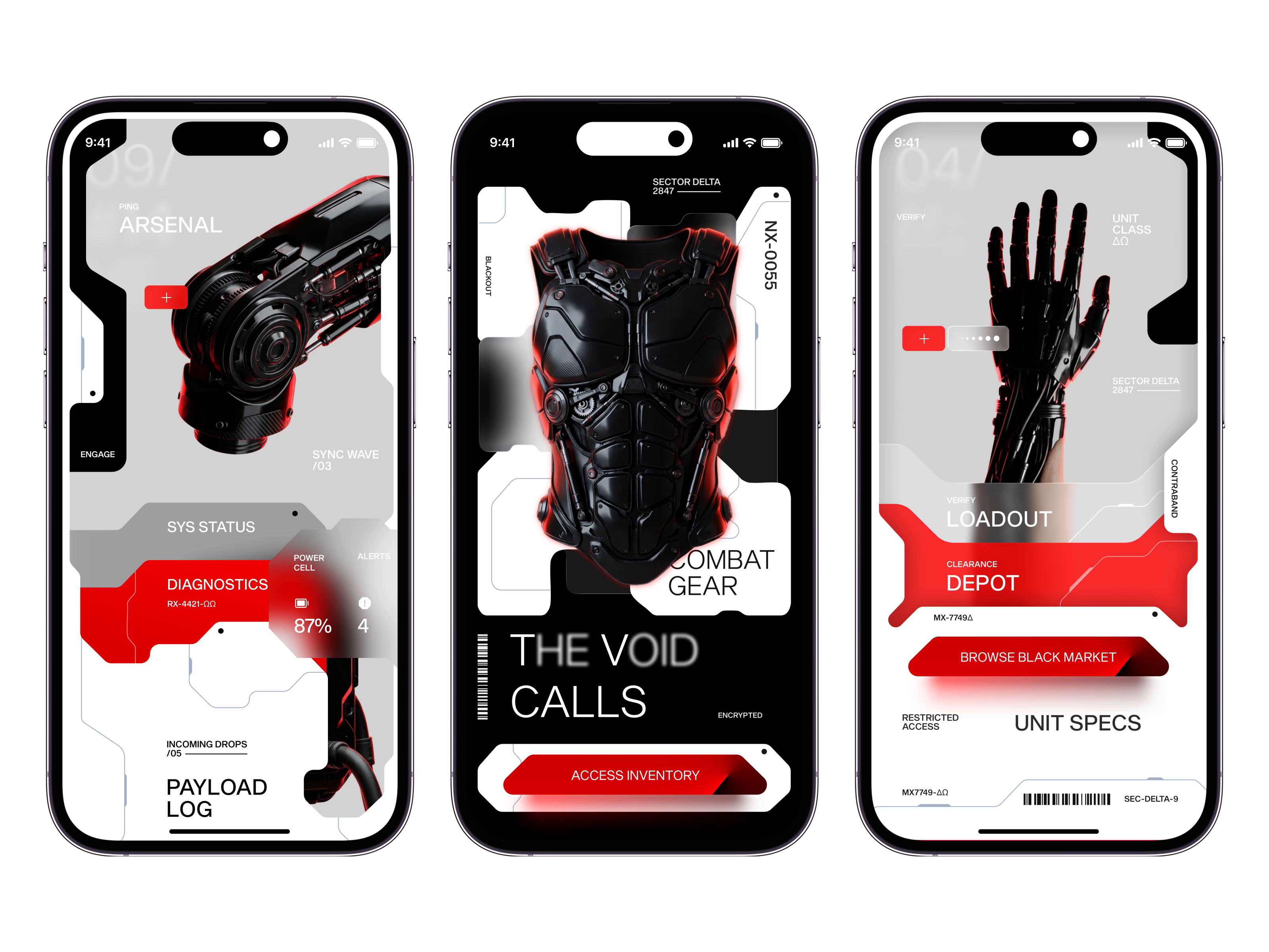 Survive The Void — futuristic app concept