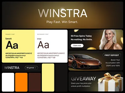 Brand Identity for a Betting & iGaming Platform banner design betting branding casino gambling gold graphic design igaming sunrise design ux ui webdesign