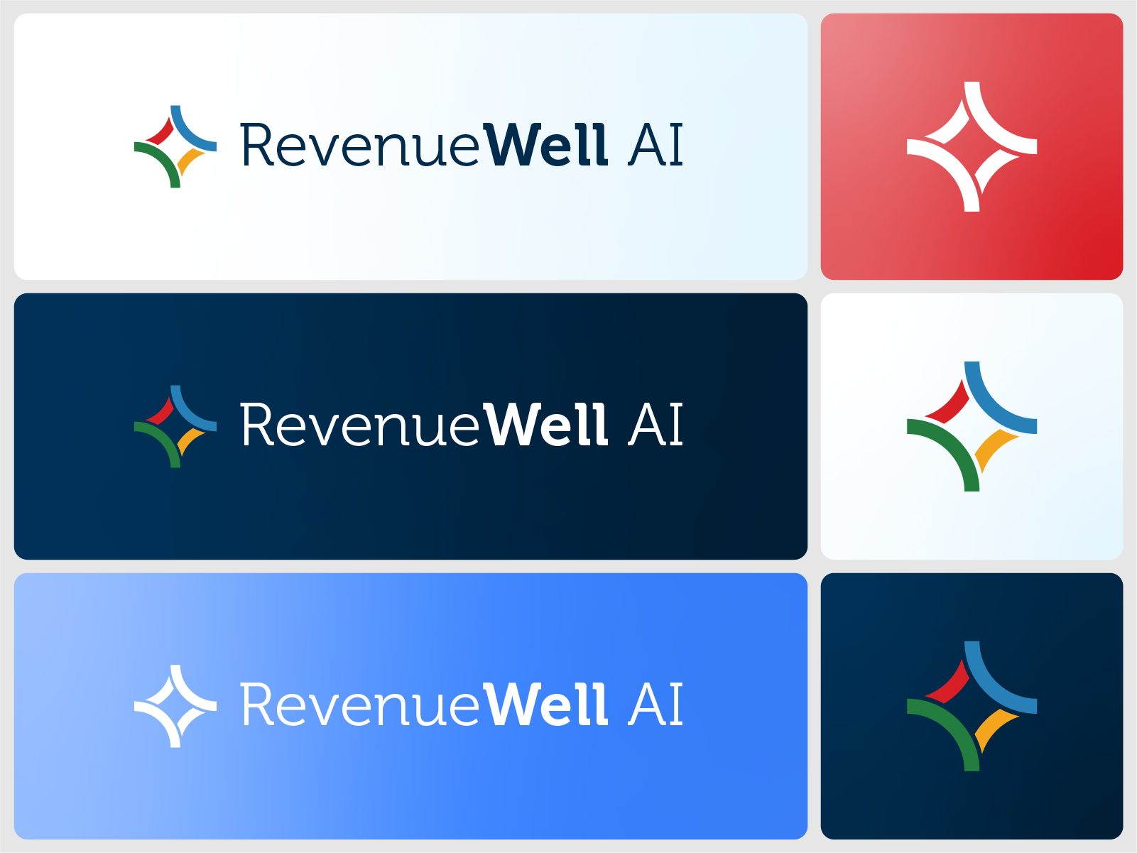RevenueWell AI Logo ai brand brand design branding dental software design graphic design iconography icons identity design logo logo design logotype typography