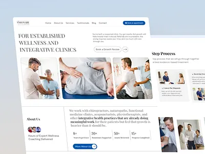 Healthcare Landing Page Concept ai design clean ui clinic clinic design design healthcare landing page landing page ui medical design medical website modern design ui ui design ui inspiration uiux design ux design web design website design wellness wellness website