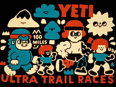 Yeti ULTRA Trail Races adobe illustrator apparel design branding character design cute cute illustration design doodle graphic design illustration japanese japanese graphic design kawaii lettering logo design mascot design merchandise design sticker design t shirt design vector illustration